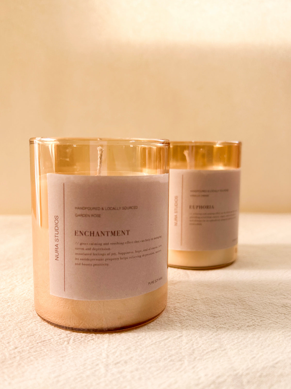 Glass Scented Candles : Vanilla Creme