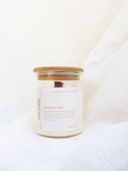 Glass Scented Candle : Cinnamon Spice