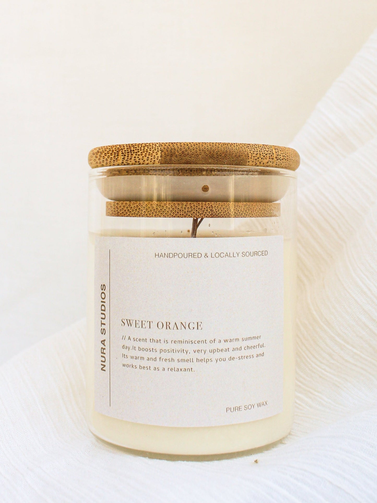 Glass Scented Candle : Sweet Orange