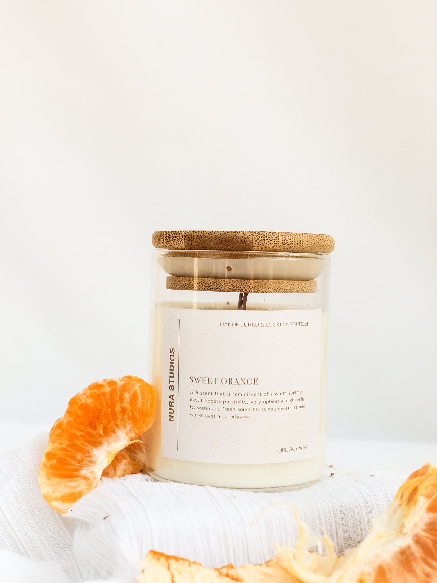 Glass Scented Candle : Sweet Orange